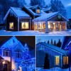 oopswow Icicle Lights Outdoor Decorations 300 LED 33ft 8 Modes