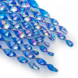 OFFO Large Bird Scarer Rods, 15.7 in (10 Pcs) Reflective Bird Device Outdoor Bird Scarer to Keep Pigeon and Woodpecker Away from Garden or Yard, Blue