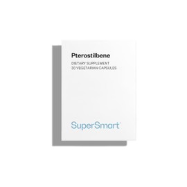 Supersmart - Pterostilbene 100 mg Per Day - More Powerful Than Resveratrol Supplement - Anti Aging & Antioxidant - Metabolic Booster | Non-GMO & Gluten Free - 30 Vegetarian Capsules