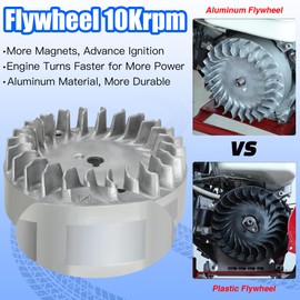 YOXUFA Aluminum Flywheel 10krpm for Non hemi Predator 212cc 224cc 196cc 200cc 208cc Coleman CT200U BT200X Massimo Warrior MB200 gx160 gx200 6.5hp Clone Engine Powersports Mini Bike Performance Parts