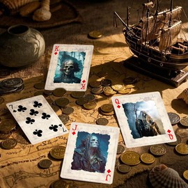 strublfe Pirate - Themed Series Playing Cards. Made of 300g Blue - core Paper Deck of Cards, Double - Sided Non - Slip Texture Design. Features High Durability Poker Cards. Makes a Perfect