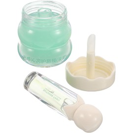 2 Piezas Set de Labiales de Gelatina Hidratante y Reparador Uso Día y Noche, Acabado Brillante No Graso, Glicerina, Tono Verde Claro