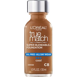 L’Oréal Paris Makeup True Match Super-Blendable Liquid Foundation, Cocoa C8, 1 Fl Oz,1 Count