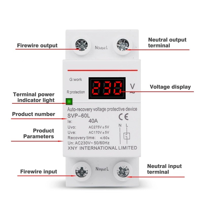 Surge Protection 230 V 40 A, Home Surge Protection DIN