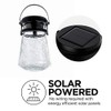 Home Zone Security 2 Packs Solar Crackle Glass Solar Lanterns