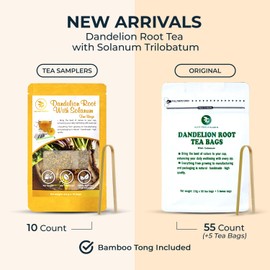Natural Dandelion Root Tea with Solanum Trilobatum - 55 Count (+5 Tea Bags) - 5.15 oz