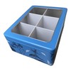MediMuc Tea Bag Box, Blue, Rectangular Tea Bag Tin with