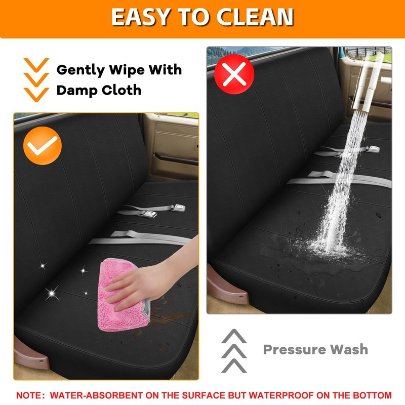 Kistrba Truck Seat Cover Compatible with 1973-1999 Chevy Full-Size Trucks,