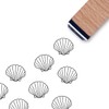 Sea Shell Rubber Stamp, 3/5 Inch Small Mini Stamp for