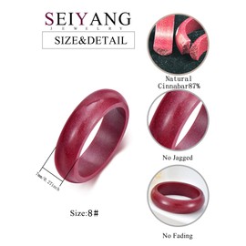 Seiyang Feng Shui Cinnabar Ring - Attracting Wealth & Protection Amulet - Lucky Ring Gift for Men & Women