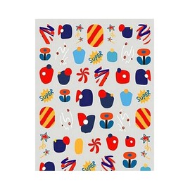 Color Block Nail Sticker Flower Heart Cow Nail Decal Sticker S429Ms Nail Wraps Stickers Manicure Supplies for Women Nails Full Long Lasting Easy Apply and Remove