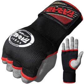 Farabi Boxing Inner Gloves Hand Wraps Gel Easy Wraps Protector Gloves Adult Pair (Black, S/M)