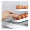 Egg Holder for Refrigerator, Egg Holl, 2 Tiers, Automatic Rolling