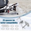 2pcs Snow Plow Shoes, Metal Height Adjustable Snow Plow Skid