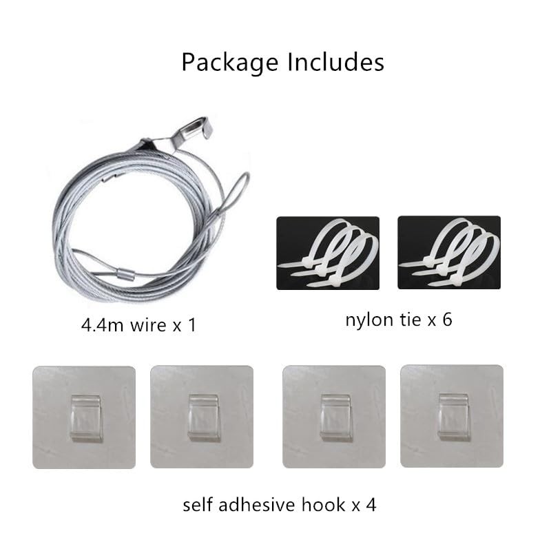 Lightolife Bunk Bed Curtain Track Stainless Steel Wire No Sagging