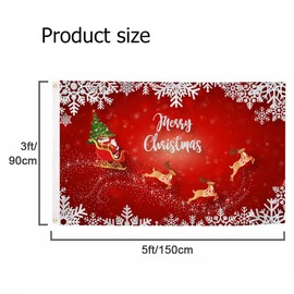 Swono Christmas Flag 3X5 Ft Santa Claus Merry Christmas Tree Big Flag for Outdoor Flag Garden Yard Outdoor Outside Decorative Flag