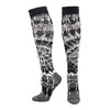 MadSportsStuff Crazy Tie Dye Socks Over the Calf (Graphite/Black/White, Large)