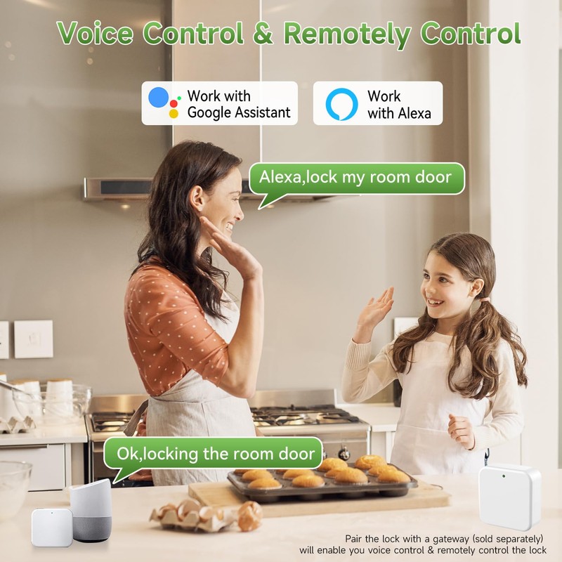 Harfo Fingerprint Smart Door Locks with Handles, App Control, Keyless