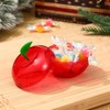 Cabilock 12pcs Christmas Candy Boxes Christmas Apple Container Filled Plastic