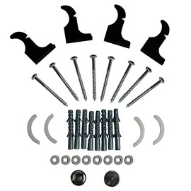 NRG Black Radiator Wall Brackets Fitting Kit for Flat Oval Designer Radiators