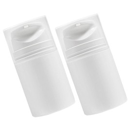 BIUDECO 2pcs Portable Travel Lotion Bottles Vacuum Press Containers for Cosmetics Refillable Design for Creams and Lotions Durable Sub Packing