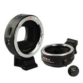 VILTROX EF-NEX IV Auto Focus Lens Mount Adapter Ring for Canon EF EF-S Lens to Sony E Mount A6300, A6000, A5100, A5000, A3000 NEX 7/6/5N/5R/3/A7 II A7R A7RII A7SII Full Frame, Support PDAF and CDAF
