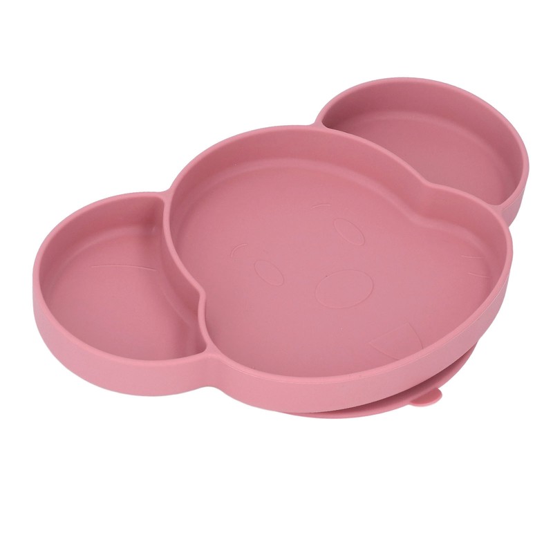 Baby Suction Plate Silicone Thick Edge Skid Resistance Cute Bear