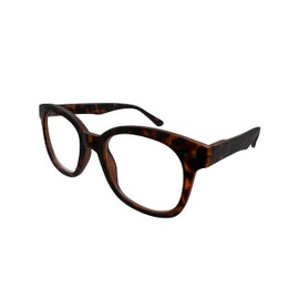Gabriel + Simone Tess Tortoise Reading Glasses for Women Square Frame, Blue Light Blocking, Scratch-Resistant Lenses Case
