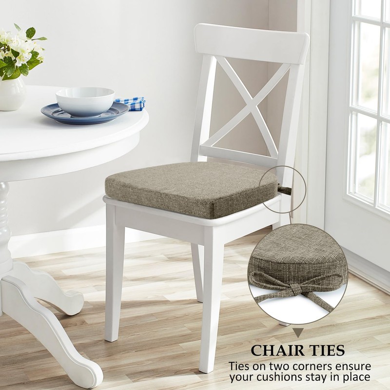 Wellsin Chair Cushions for Dining Chairs 6 Pack - Kitchen