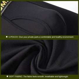 SUMABA Mens Underwear Bamboo Viscose Long Leg Boxer Briefs (7403Black 4-pack, M)