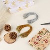 SAVITA 200pcs Christmas Ornament Hanger String, Precut Metallic Ribbon for