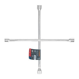 TRUPER Llave de Cruz para Auto de Acero 46 cm, Plateado, LLCR-18