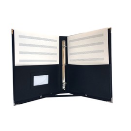 MSP220 Large Choral Muisc Folder | 10" x 13.5"- 3 Ring Blinder with Handle and Strap for Choir Singer, Stage Performance- Black (MSP220-3 Rings Choir Folder with Hand Strap)