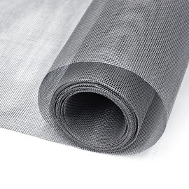 Window Screen Door Mesh, King&Charles Window Screen Replacement/Repair Kit, 48”x118” Fiberglass Gray Mesh, Durable&Visibility & Cuttable & Washble, Easy to Replace/Install/DIY.