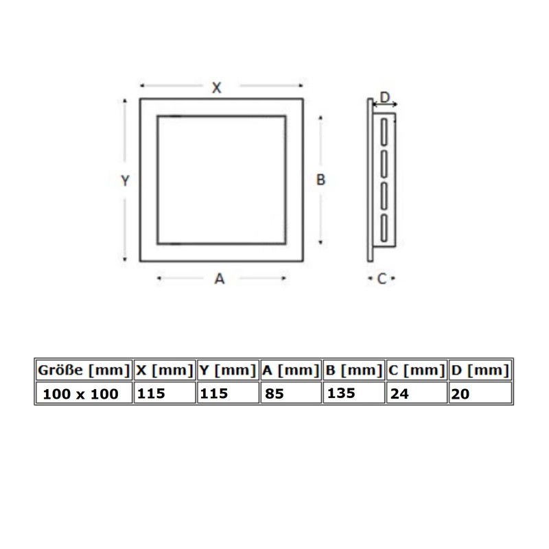 VONLIS V_22307 10 x 10 cm Inspection Flap Maintenance Door,
