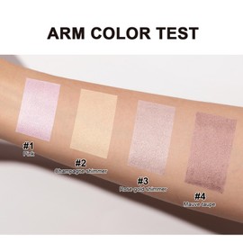 Joyeee Glitter Eyeshadow Stick, 4pcs Cream Eyeshadow Pencil Crayon Waterproof Smudge Proof Long Lasting Shimmer High Pigmented Eye Brightener, Multiuse Makeup Eye Shadow Highlighter Blush Stick