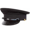 Deluxe Chauffeur Cap - BLACK, XL