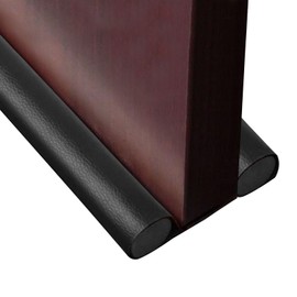 Wanheart Under Door Draft Stopper, 0-38 inch Under Door Bottom Gap Filler Draft Noise Blocker,Adjustable Washable Under Door Sweep,Soundproof Door Seal Protector Guard for Cold Air,Wind,Light (Black)