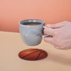 Basketball Coasters for Drinks with Holder Leather Coasters Set of
