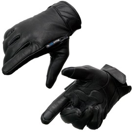 Milwaukee Leather Men's Leather Motorcycle Riding Hand Gloves - Color: MG7502-BLACK, Size: X-Large