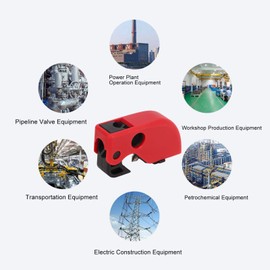 10 Pack Circuit Breaker Lockout Device, Clamp On Single Pole Lock Out OSHA Compliant, Premium Grade, Medium 10Pcs Device Clamp On Safety Set Kit for Industrial Chemical Power