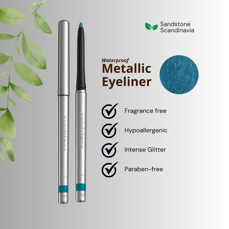 Sandstone Waterproof Metallic Eyeliner Blue Ice