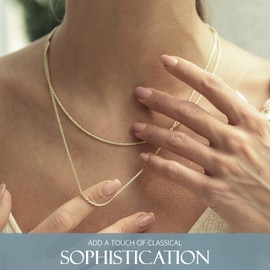 KISPER Solid 18K Gold Over 925 Sterling Silver Italian Diamond-Cut 1.5mm Braided Rope Chain Necklace - for Men & Women with Lobster Clasp - Made in Italy, 30"