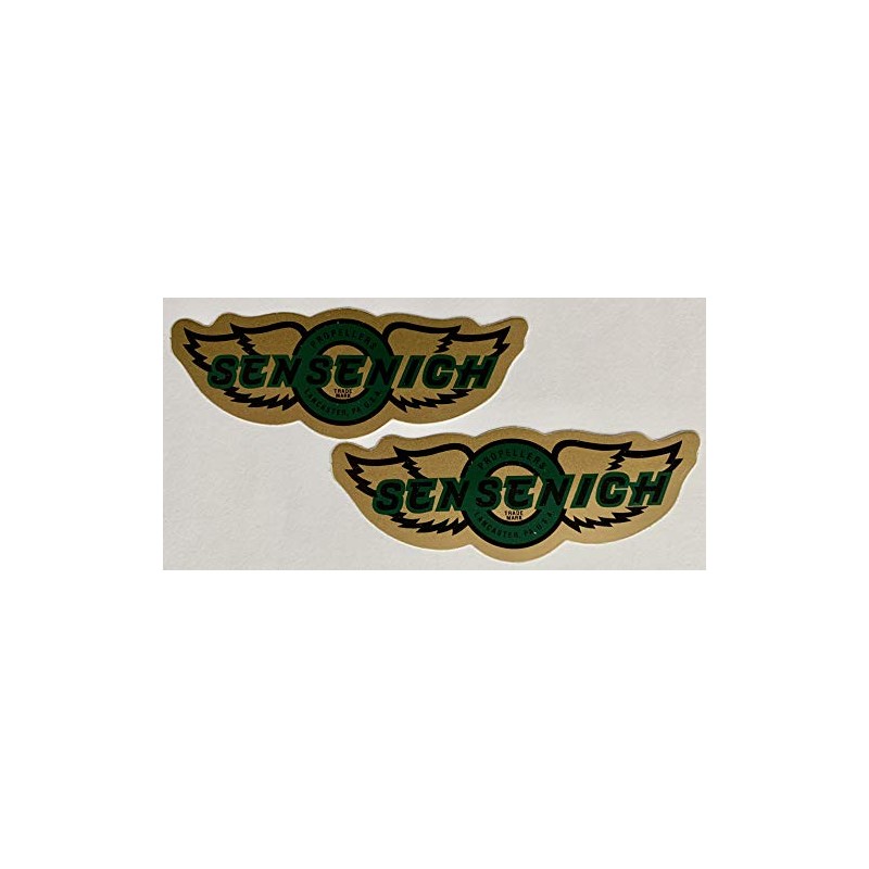 Pair of Sensenich Wood Propeller Decals, Vintage Aviation