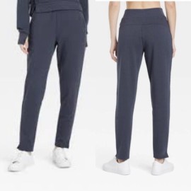 All In Motion slate french terry pants HIGH RISE ACTIVE WOMEN Large New Tags