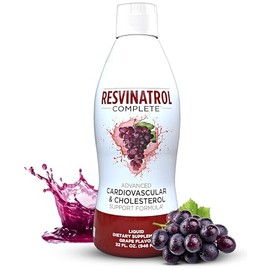 – 32 Fl. Oz. Liquid Resveratrol Supplement Promotes Healthy Aging, Heart Health & Energy Levels – Advanced Liquid Cardiovascular & Cholesterol Support