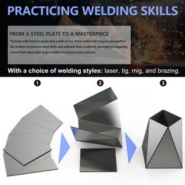WelderElite 1-Set Welding Coupons Kit Pen Holder,17-Gauge Mild Steel Welding Practice Kits