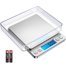 electromax Premium Digital Scales 0.01g - 500g, Kitchen Digital Weighing Scales, Pocket Scales for Gold, Jewellery, Food, Coffee, Herbs, Powder with Back-lit LCD Display