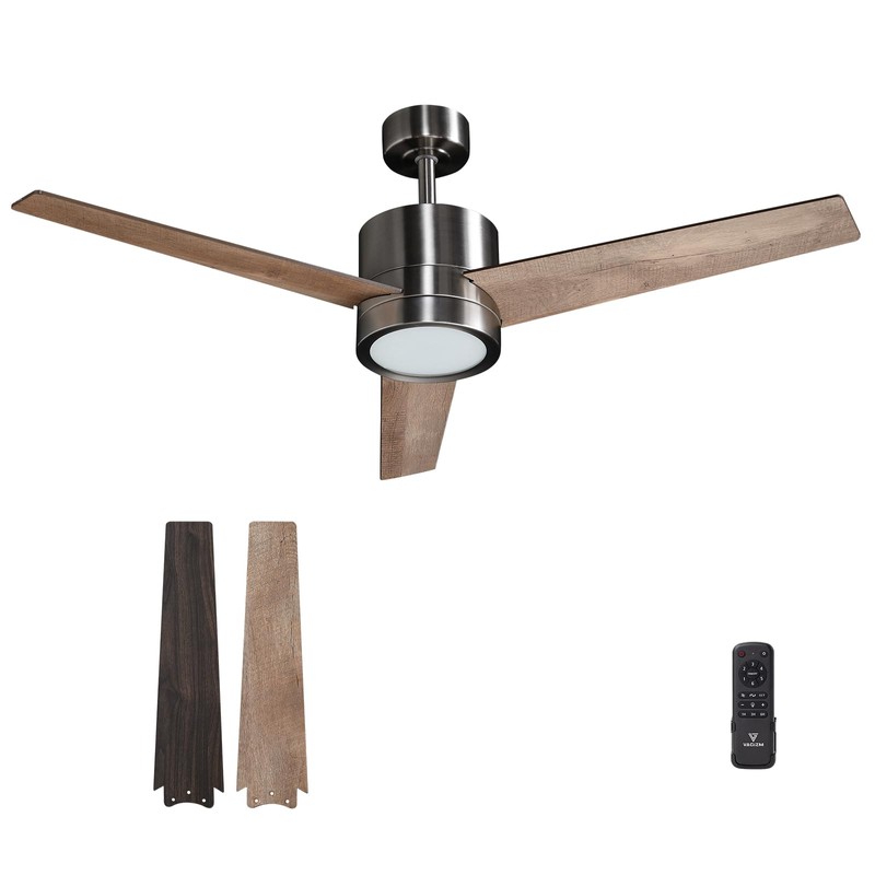 VAGIZM Ceiling Fan Downrod (Brushed Nickel, 6 Inch) - 3/4