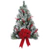 Haute Decor 28 Inch Flocked Pre-lit Christmas Wall Tree and